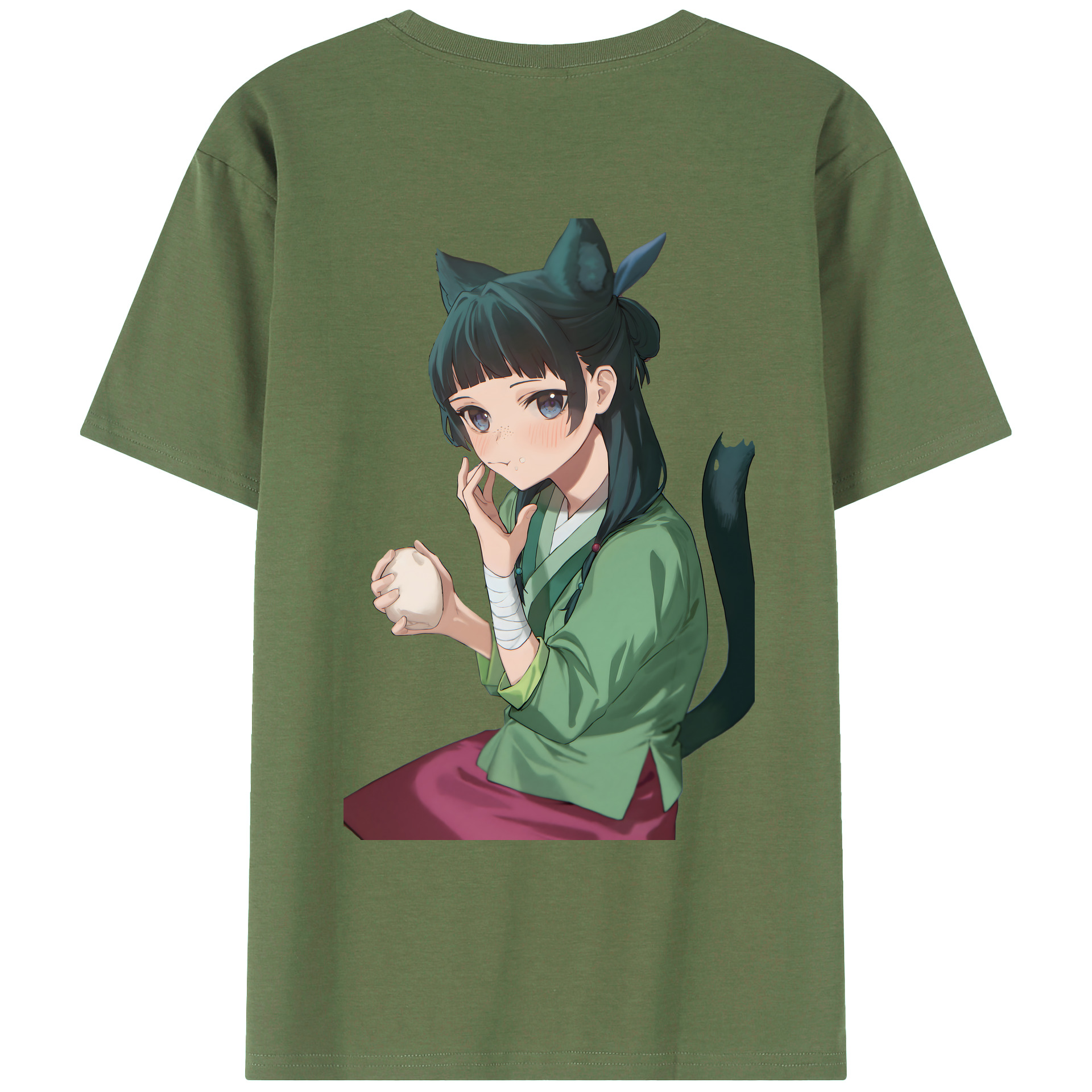 （画像用） 薬屋のひとりごと The Apothecary Diaries 綿100％ メンズ半袖Tシャツ（バックプリント） 通気性